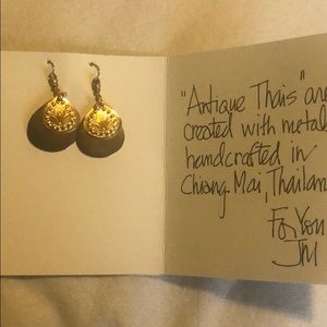 Gold colored earrings-brand new